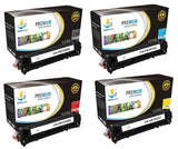 Catch Supplies Replacement HP CE320A,CE321A,CE322A,CE323A Standard Yield Laser Printer Toner Cartridges - Four Pack