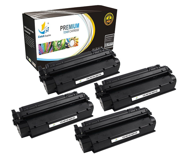 Catch Supplies Replacement HP Q2613X High Yield Black Toner Cartridge Laser Printer Toner Cartridges - Four Pack