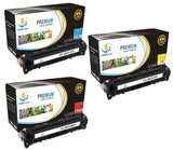 Catch Supplies Replacement HP CF211A,CF212A,CF213A Standard Yield Laser Printer Toner Cartridges - Three Pack