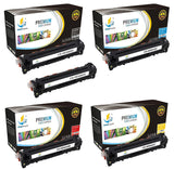 Catch Supplies Replacement HP CB540A,CB541A,CB542A,CB543A Standard Yield Laser Printer Toner Cartridges - Five Pack