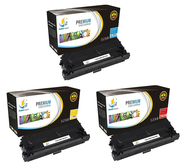 Catch Supplies Replacement HP CF361X, CF362X, CF363X High Yield Toner Cartridges Laser Printer Toner Cartridges - Three Pack