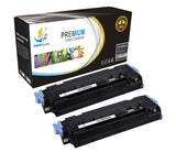 Catch Supplies Replacement HP Q6000A Standard Yield Laser Printer Toner Cartridges - Two Pack