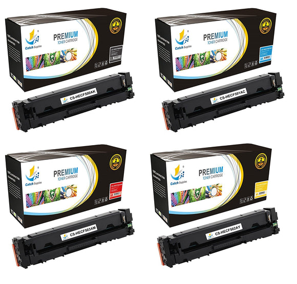Catch Supplies Replacement HP HP-202A Standard Yield Toner Cartridge - 4 Pack