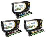 Catch Supplies Replacement Xerox 113R00723,113R00724,113R00725 Standard Yield Laser Printer Toner Cartridges - Three Pack