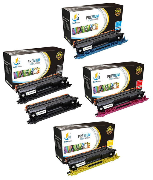 Catch Supplies Replacement Brother TN-115BK, TN-115C, TN-115M, TN-115Y Standard Yield Laser Printer Toner Cartridges - Five Pack