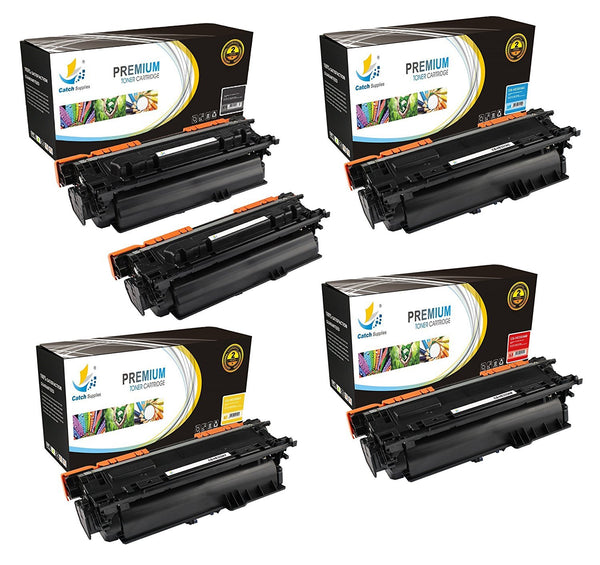 Catch Supplies Replacement HP CF320A,CF331A,CF332A,CF333A Standard Yield Laser Printer Toner Cartridges - Five Pack