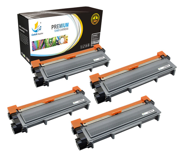 Catch Supplies Replacement Brother TN-630 Standard Yield Laser Printer Toner Cartridges - Four Pack