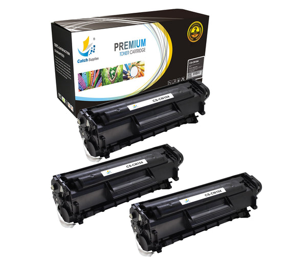 Catch Supplies Replacement Canon 0263B001AA Standard Yield Laser Printer Toner Cartridges - Three Pack