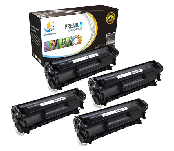 Catch Supplies Replacement Canon 0263B001AA Standard Yield Laser Printer Toner Cartridges - Four Pack