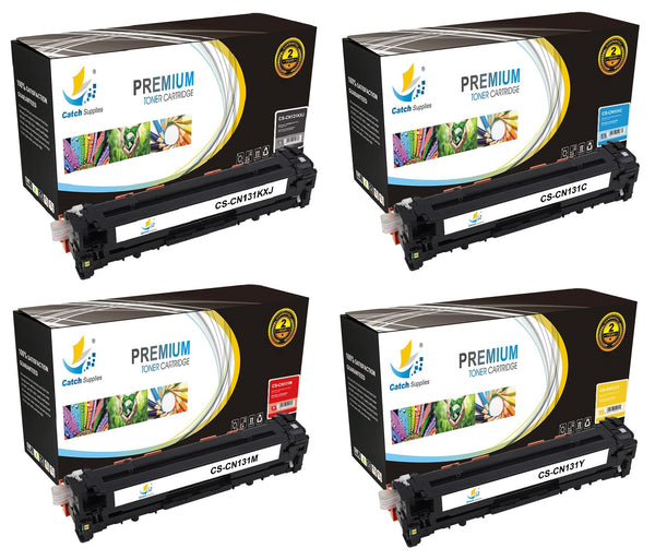 Catch Supplies Replacement Canon 6273B001AA,6271B001AA,6270B001AA,6269B001AA High Yield Toner Cartridges Laser Printer Toner Cartridges - Four Pack