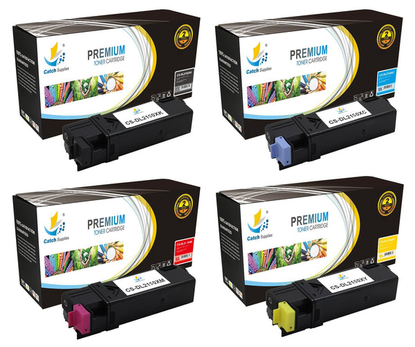 Compatible Dell 331-0719,331-0716,331-0717,331-0718 Standard Yield Laser Printer Toner Cartridges - Four Pack