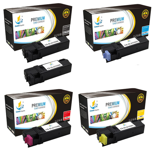 Compatible Dell 331-0719,331-0716,331-0717,331-0718 Standard Yield Laser Printer Toner Cartridges - Five Pack