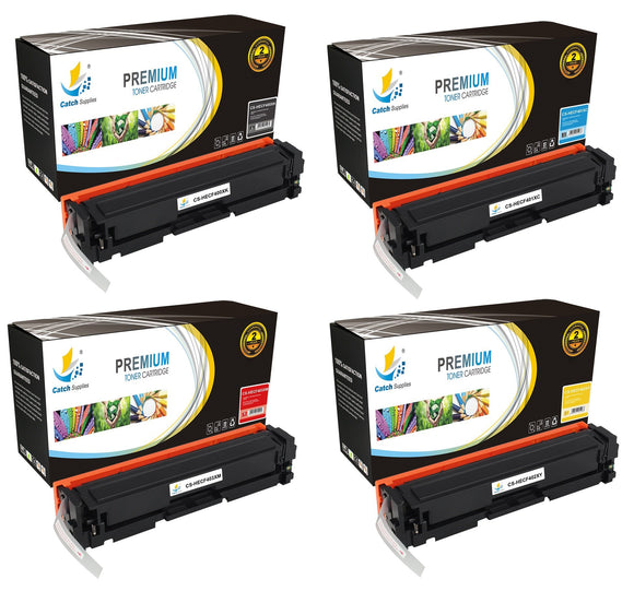 Catch Supplies Replacement HP CF400X,CF401X,CF402X,CF403X High Yield Toner Cartridges Laser Printer Toner Cartridges - Four Pack