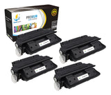 Catch Supplies Replacement HP C4127X High Yield Black Toner Cartridge Laser Printer Toner Cartridges - Four Pack