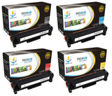 Catch Supplies Replacement HP CC530A,CC531A,CC532A,CC533A Standard Yield Laser Printer Toner Cartridges - Four Pack