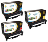 Catch Supplies Replacement HP CC531A,CC532A,CC533A Standard Yield Laser Printer Toner Cartridges - Three Pack