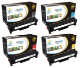 Catch Supplies Replacement HP CE410A,CE411A,CE412A,CE413A Standard Yield Laser Printer Toner Cartridges - Four Pack