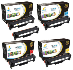Catch Supplies Replacement HP CF380X,CF381A,CF382A,CF383A High Yield Toner Cartridges Laser Printer Toner Cartridges - Five Pack