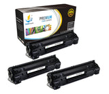 Catch Supplies Replacement HP CB435A Standard Yield Laser Printer Toner Cartridges - Three Pack