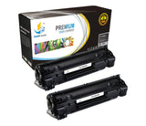 Catch Supplies Replacement HP CB436A Standard Yield Laser Printer Toner Cartridges - Two Pack