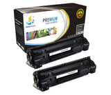 Catch Supplies Replacement HP CB436X High Yield Black Toner Cartridge Laser Printer Toner Cartridges - Two Pack