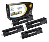 Catch Supplies Replacement HP Q5949A Standard Yield Laser Printer Toner Cartridges - Four Pack