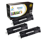 Catch Supplies Replacement HP Q5949X High Yield Black Toner Cartridge Laser Printer Toner Cartridges - Three Pack
