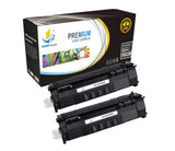 Catch Supplies Replacement HP Q7553A Standard Yield Laser Printer Toner Cartridges - Two Pack