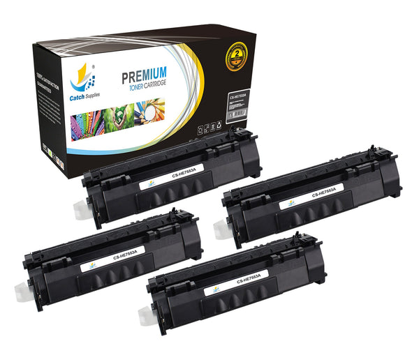 Compatible HP Q7553A Standard-Yield Black Toner Cartridges, 4-Pack, for LaserJet P2014 P2014N P2015 P2015D P2015N P2015DN Printers