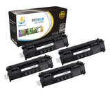 Catch Supplies Replacement HP Q7553A Standard Yield Laser Printer Toner Cartridges - Four Pack