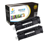 Catch Supplies Replacement HP Q7553A Jumbo Yield Black Toner Cartridge Laser Printer Toner Cartridges - Two Pack