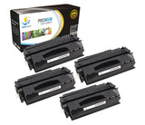 Catch Supplies Replacement HP Q7553X High Yield Black Toner Cartridge Laser Printer Toner Cartridges - Four Pack