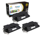 Catch Supplies Replacement HP C8061X High Yield Black Toner Cartridge Laser Printer Toner Cartridges - Three Pack
