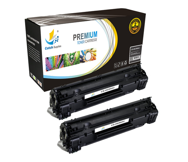 Compatible HP CE285A Standard-Yield Black Toner Cartridges, 2-Pack, for LaserJet Pro P1100 P1102 P1102W M1132 M1210 M1130 Printers