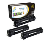 Catch Supplies Replacement HP CE285A Standard Yield Laser Printer Toner Cartridges - Three Pack