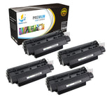 Catch Supplies Replacement HP CE390A Standard Yield Laser Printer Toner Cartridges - Four Pack