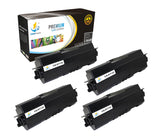 Catch Supplies Replacement Kyocera TK-132 Standard Yield Laser Printer Toner Cartridges - Four Pack