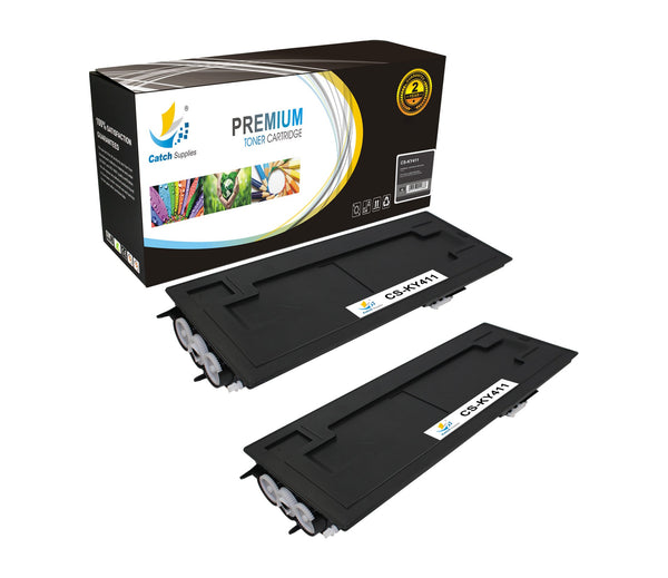 Catch Supplies Replacement Kyocera TK-411 Standard Yield Laser Printer Toner Cartridges - Two Pack