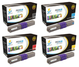 Catch Supplies Replacement Okidata 44469801, 44469703, 44469702, 44469701 Standard Yield Laser Printer Toner Cartridges - Four Pack
