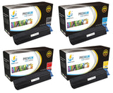 Catch Supplies Replacement Okidata 43034804,43034803,43034802,43034801 Standard Yield Laser Printer Toner Cartridges - Four Pack