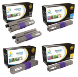 Catch Supplies Replacement Okidata 44469801,44469703,44469702,44469701 Standard Yield Laser Printer Toner Cartridges - Five Pack