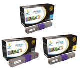 Catch Supplies Replacement Okidata 44469703,44469702,44469701 Standard Yield Laser Printer Toner Cartridges - Three Pack