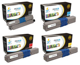 Catch Supplies Replacement Okidata 44469802,44469721,44469720,44469719 Standard Yield Laser Printer Toner Cartridges - Four Pack