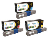 Catch Supplies Replacement Okidata 44469721,44469720,44469719 Standard Yield Laser Printer Toner Cartridges - Three Pack