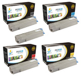 Catch Supplies Replacement Okidata 43324404,43324403,43324402,43324401 Standard Yield Laser Printer Toner Cartridges - Five Pack