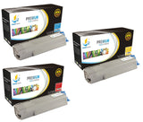 Catch Supplies Replacement Okidata 43324403,43324402,43324401 Standard Yield Laser Printer Toner Cartridges - Three Pack