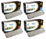 Catch Supplies Replacement Okidata 43324420,43324419,43324418,43324417 Standard Yield Laser Printer Toner Cartridges - Four Pack