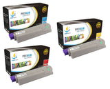 Catch Supplies Replacement Okidata 44315303,44315302,44315301 Standard Yield Laser Printer Toner Cartridges - Three Pack