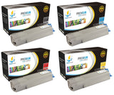Catch Supplies Replacement Okidata 43865720,43865719,43865718,43865717 Standard Yield Laser Printer Toner Cartridges - Four Pack