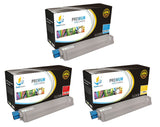Catch Supplies Replacement Okidata 44059111,44059110,44059109 Standard Yield Laser Printer Toner Cartridges - Three Pack